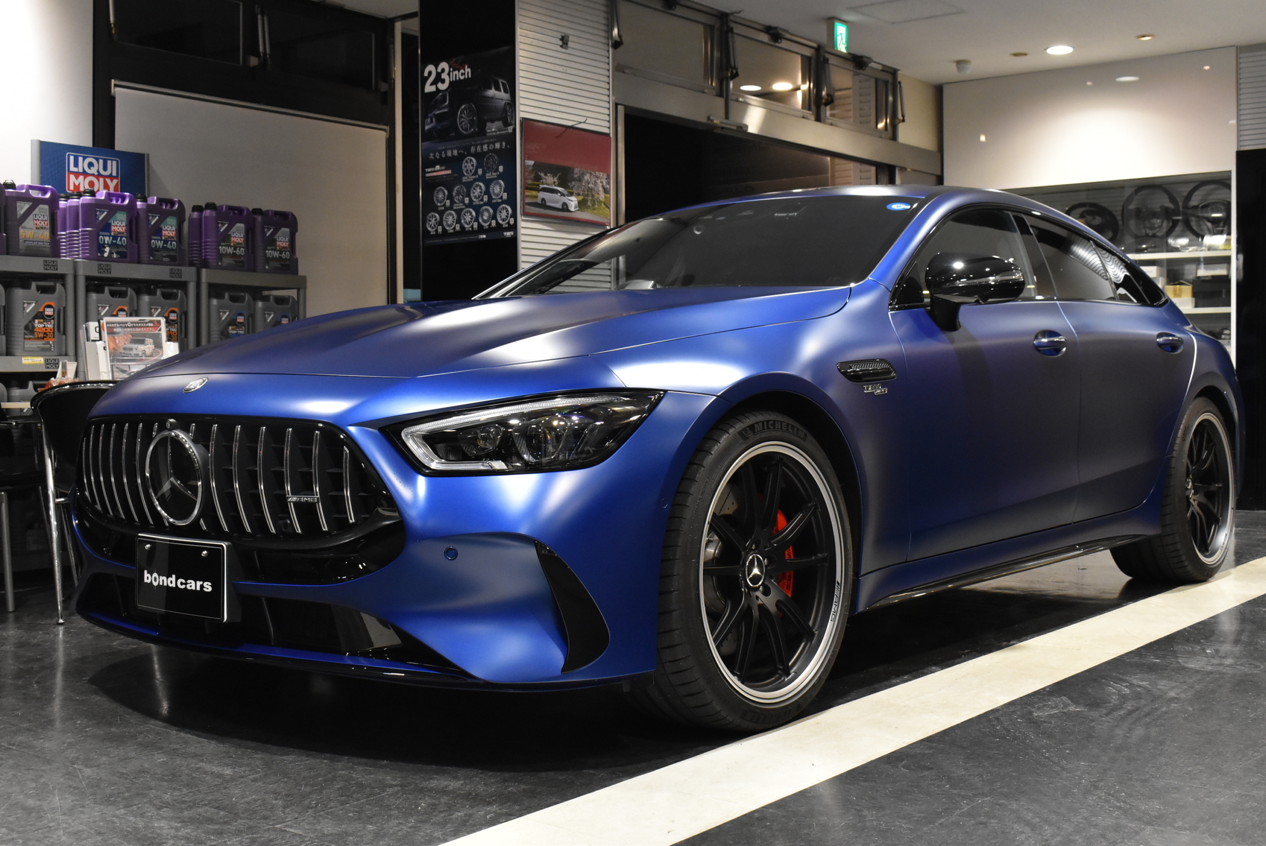 AMG GT53 4Dクーペ AMGダイナミックパッケージ サンルーフ フルレザー仕様(ダイヤモンドステッチ入り) スペクトラルブルーマグノ