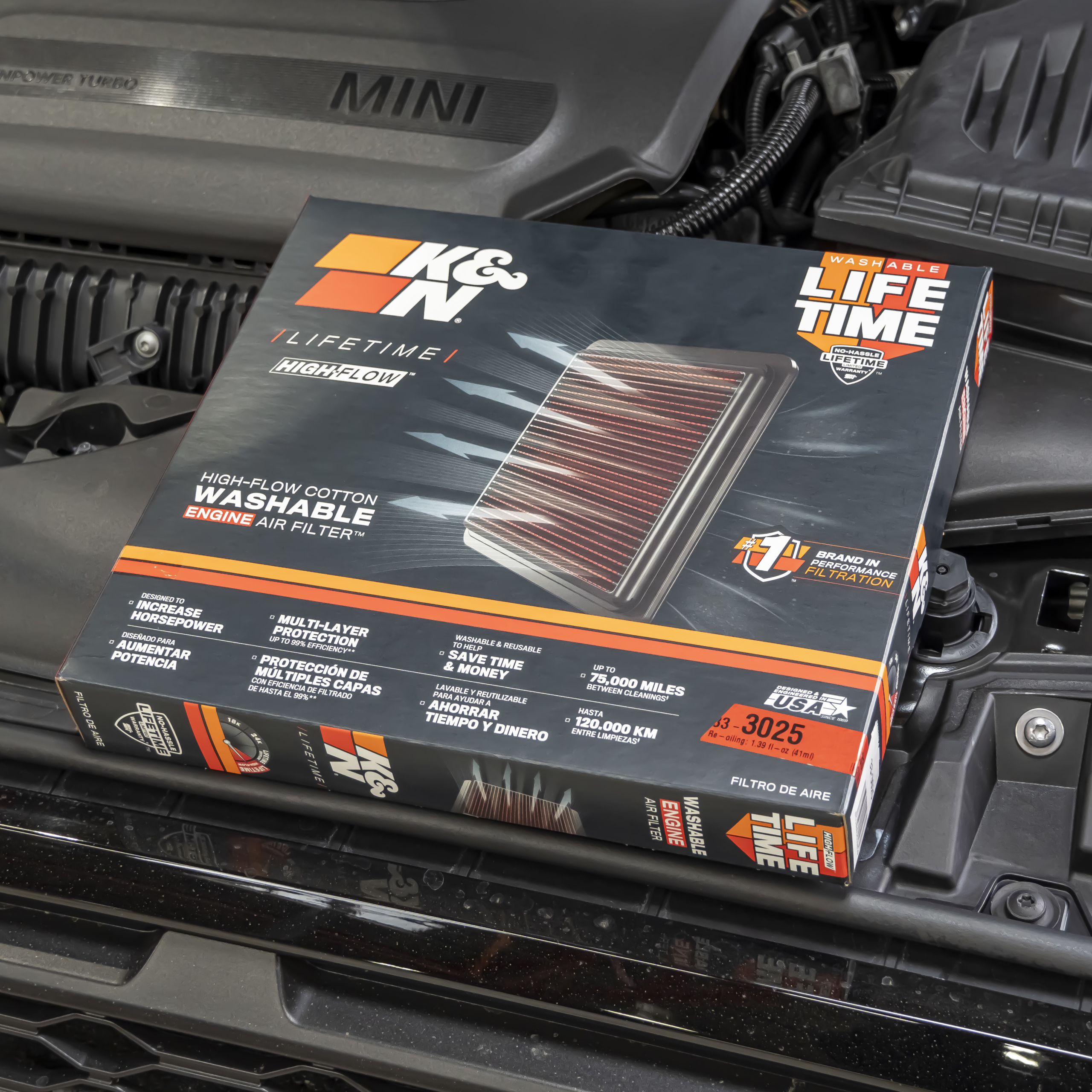 MINI F56 JCW LCI2×K&Nフィルター・AMZECHS インテークキット取り付け! ボンド大阪