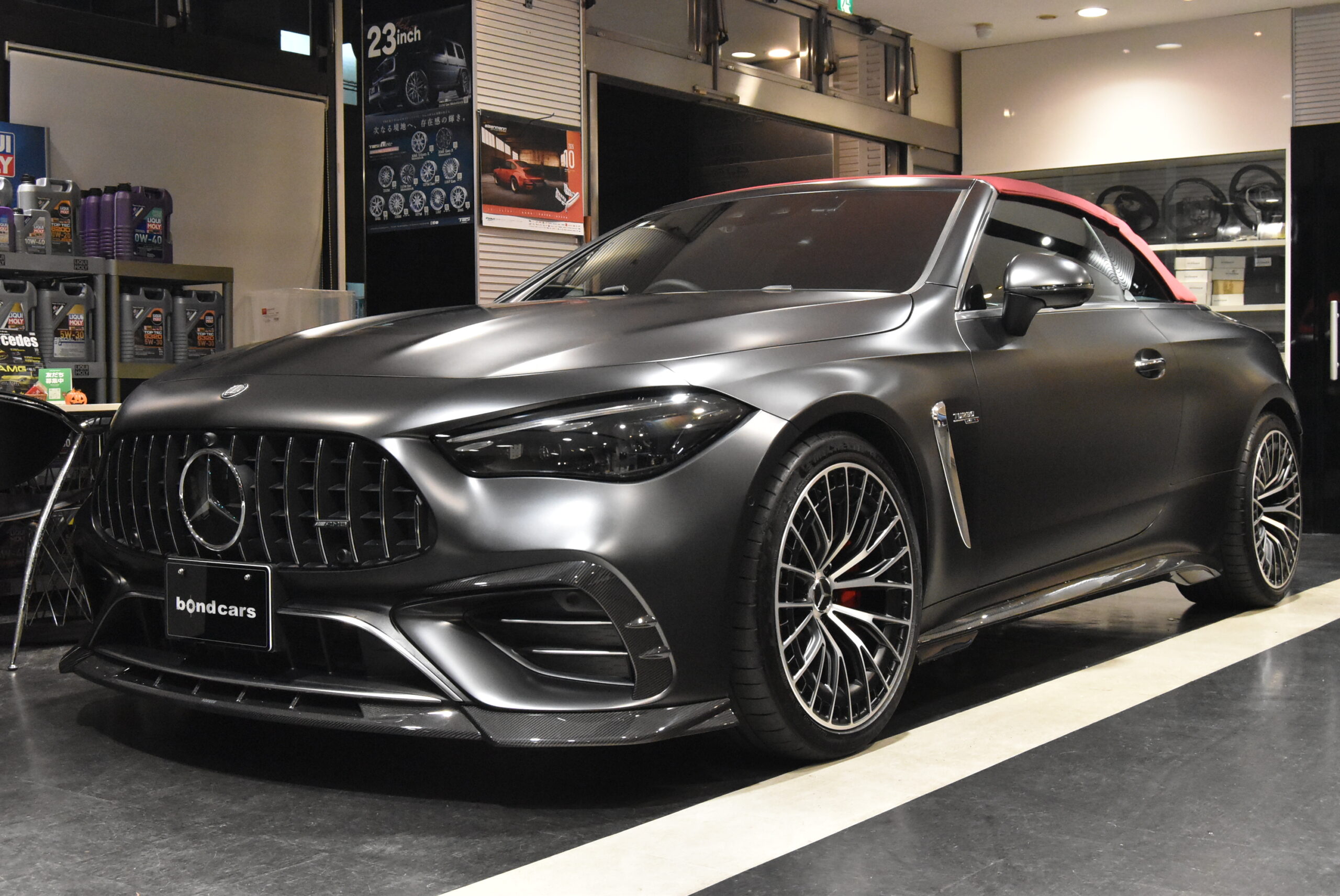 メルセデスAMG　CLE53　カブリオレ　ワンオーナー ダイナミックパッケージ エクスクルーシブパッケージ レッドソフトトップ SOOQOOカーボンエアロ