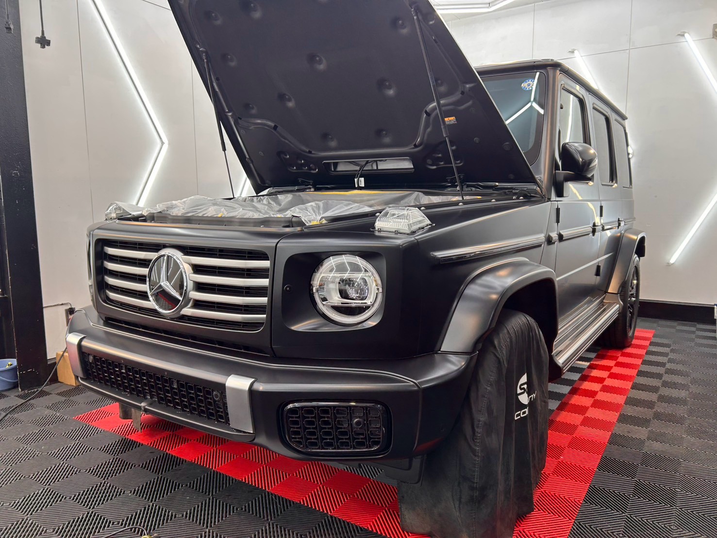 G450d　ショッケルエディション　電動サイドステップ　低ダストパッド　プロテクションフィルム