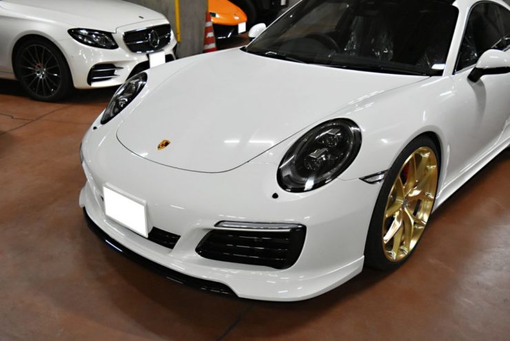 991 ポルシェ テックアート エアロ シボ取りペイント ブラックアウト