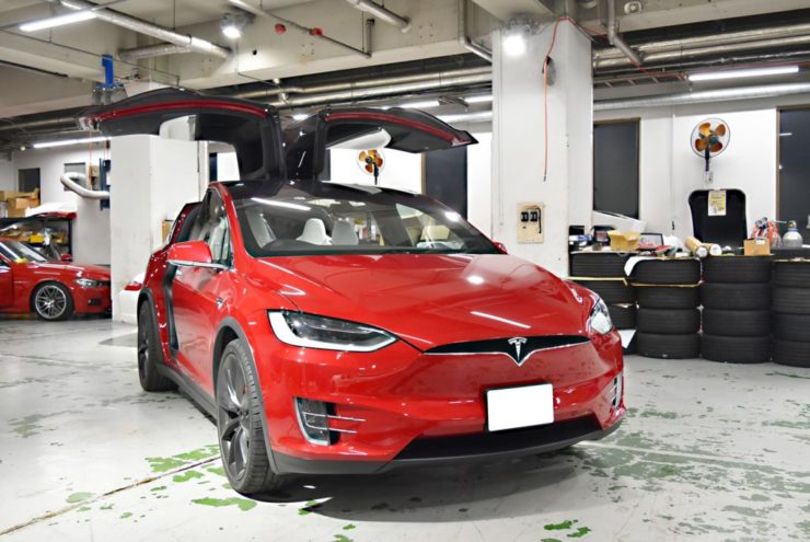 テスラ　モデルX　ローダウン　ロワリング　