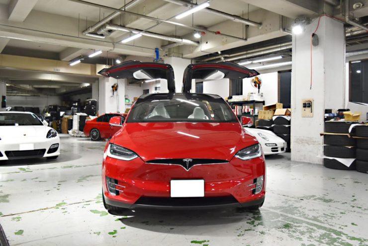 テスラ　モデルX　SUV　ホイールﾍﾟイント