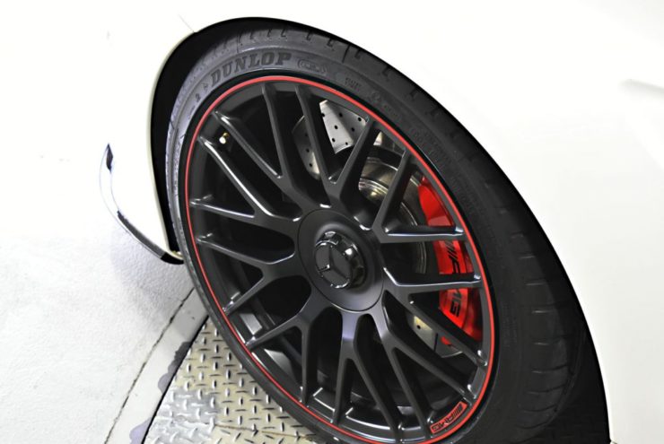 C63　ホイールペイント　ブラックアウト　ブラックホイール　ロワリング　ダウンサス