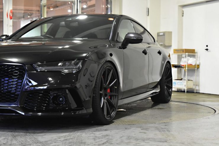 アウディ RS7 21インチ 鍛造 ブラックアウト ローダウン