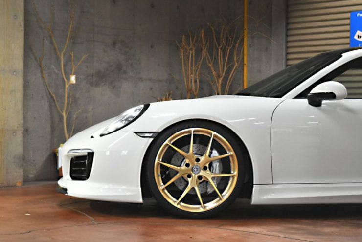 ポルシェ　991　ローダウン　車高調　ダウンサス　ビルシュタイン　KW　HRE　キャリパーペイント
