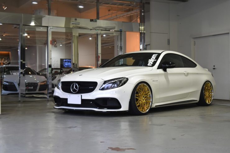 AMG C63 カスタム　クーペ　ローダウン　ホイール