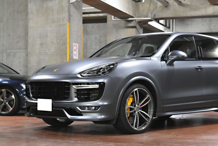 テックアート　カイエン　後期　GTS　ローダウン　ダウンサス　ロワリング