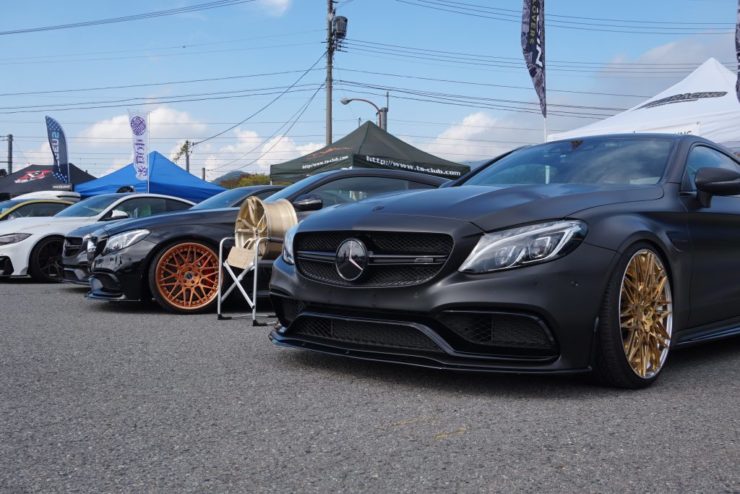 C63 カスタム　ローダウン　マフラー　ホイール
