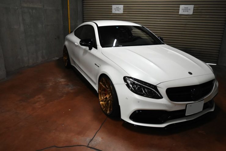 C63クーペ ローダウン マフラー カスタム ホイール 20インチ
