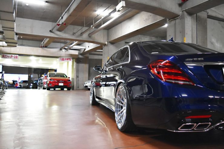 W222 後期 ローダウン カスタム ブラバス マフラー