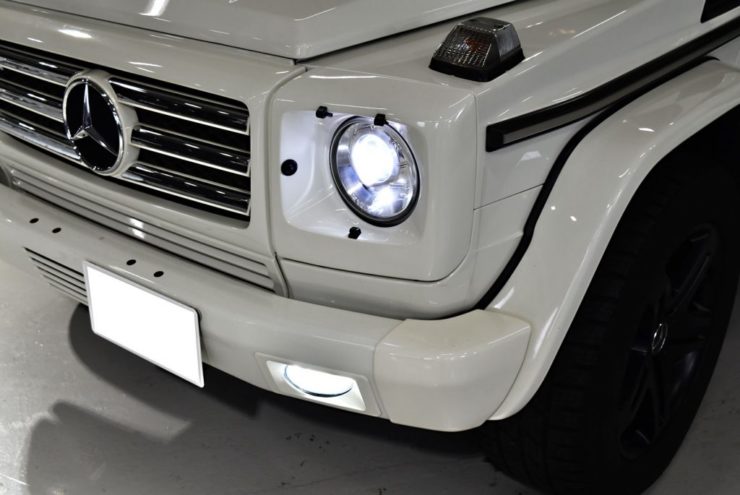 G55 W463 G350 バルブ交換 エンブレムペイント