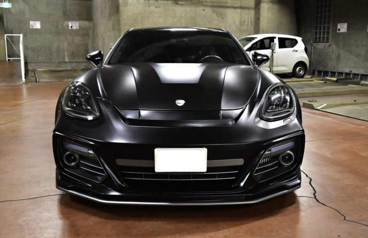 パナメーラ　ステルスフィルム　マットブラック　ローダウン　ロワリング　マフラー