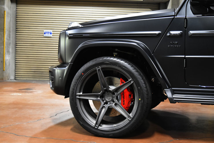 新型Gクラス　マットブラック　エンブレムペイント　23インチ　アメ鍛　ADV.1　HRE