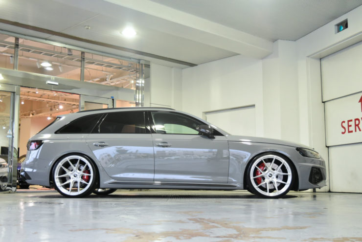 Audi RS4　カスタム　ローダウン　ホイール　21インチ　BC フォージド　鍛造ホイール　KW