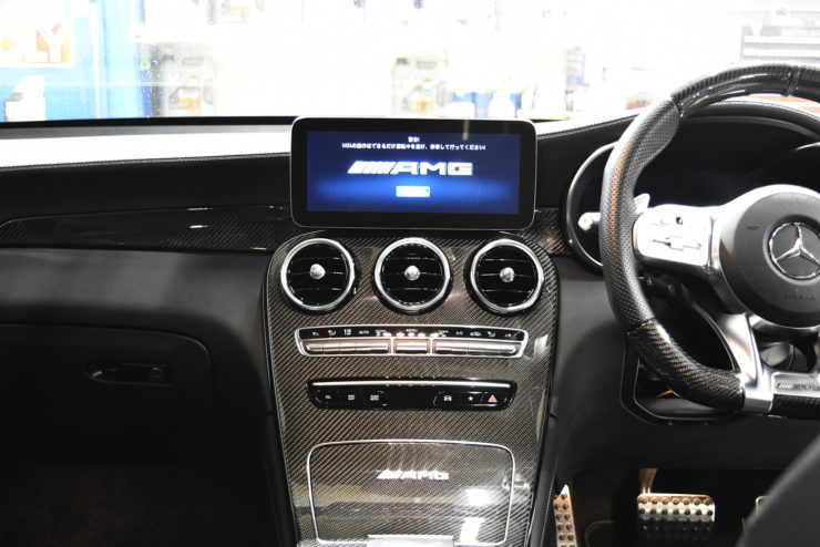 GLC　カスタム　内装　ブラックアウト　カーボン加工