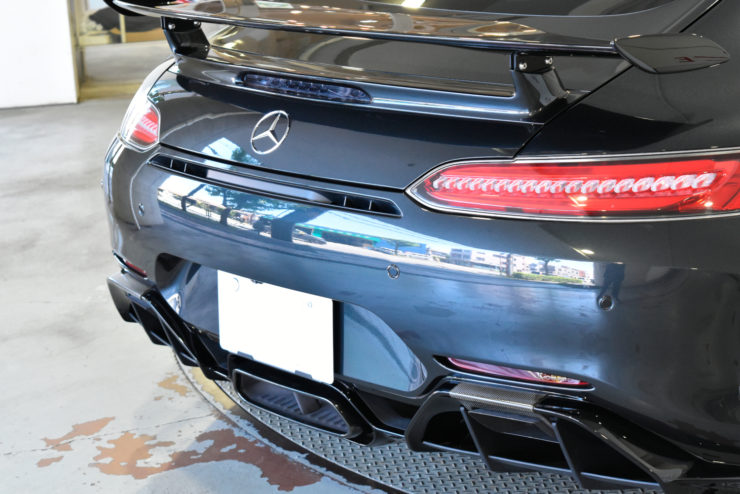 AMG GTR ローダウン　カスタム　ペイント　スペーサー　しぼ取り　ブラックアウト