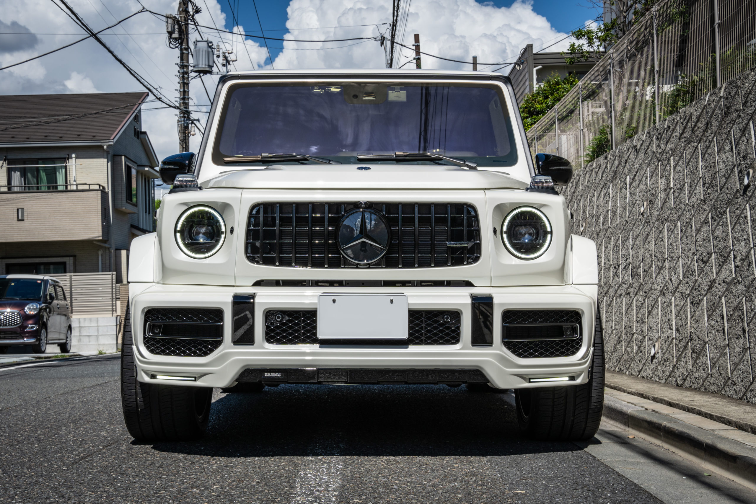 G63 カスタム ストロンガー ブラックアウト ブラバス エアコン エディション 22インチ キャリパーペイント エンブレム交換