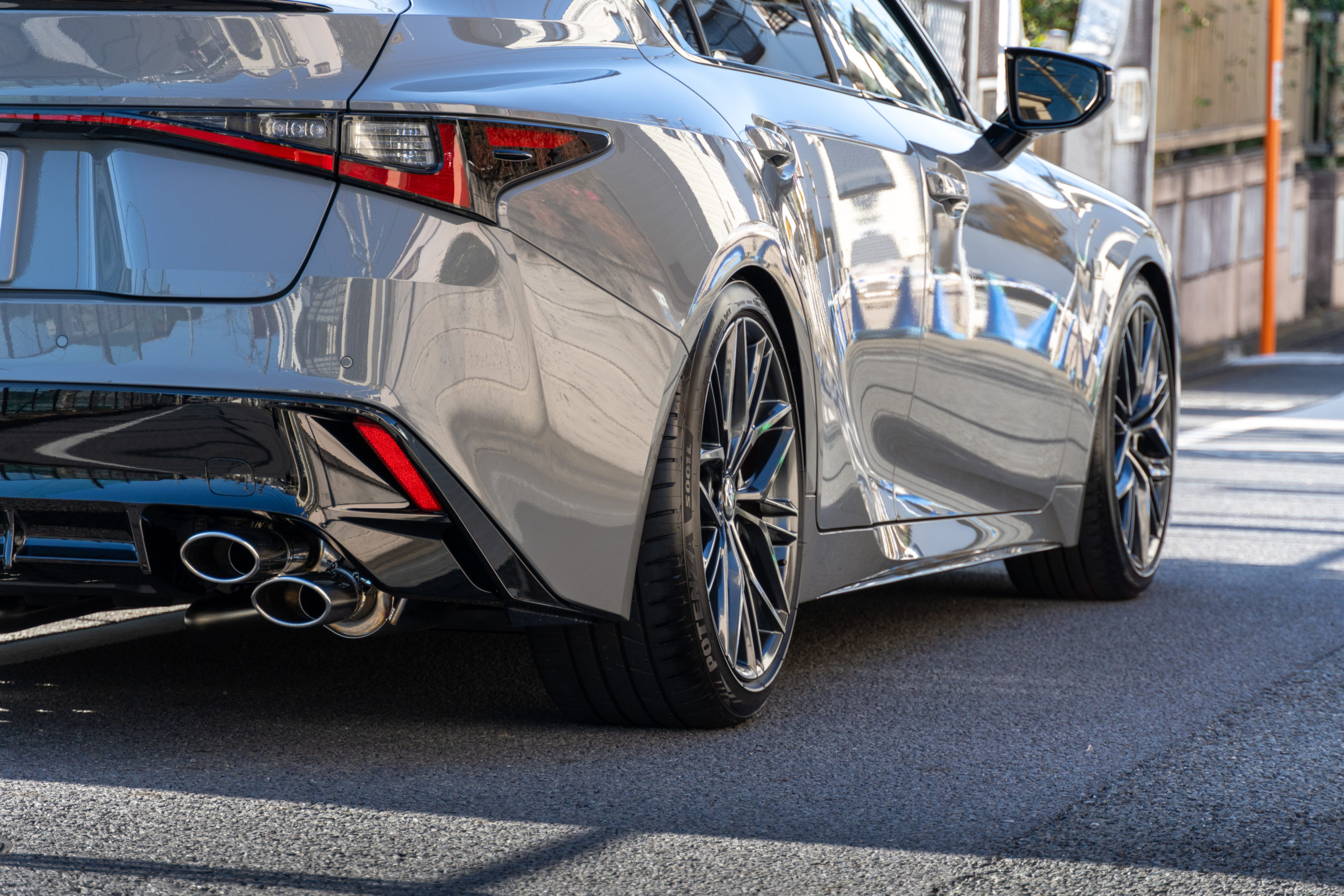 IS500 カスタム LEXUS レクサス ローダウン マフラー マフラーエンド チタニウムカーバイドグレー グレー