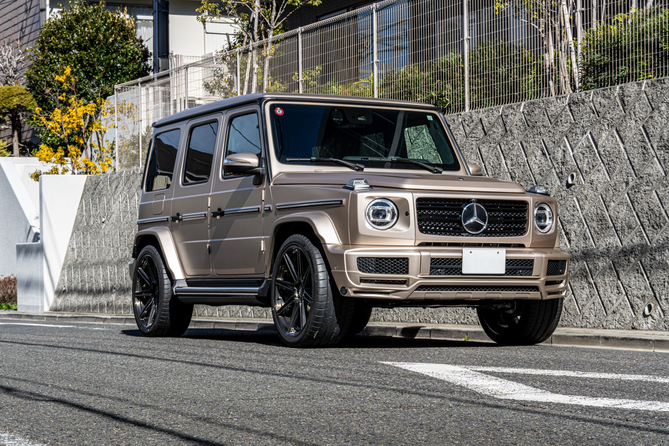 G400 カスタム　トラバーチンベージュ　BRABUS 1221 0880 ステルス　グリルペイント　電動ステップ