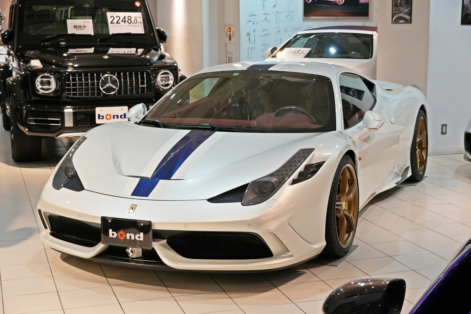 458 スペチアーレ　中古　カスタム　東京　ビアンコイタリア