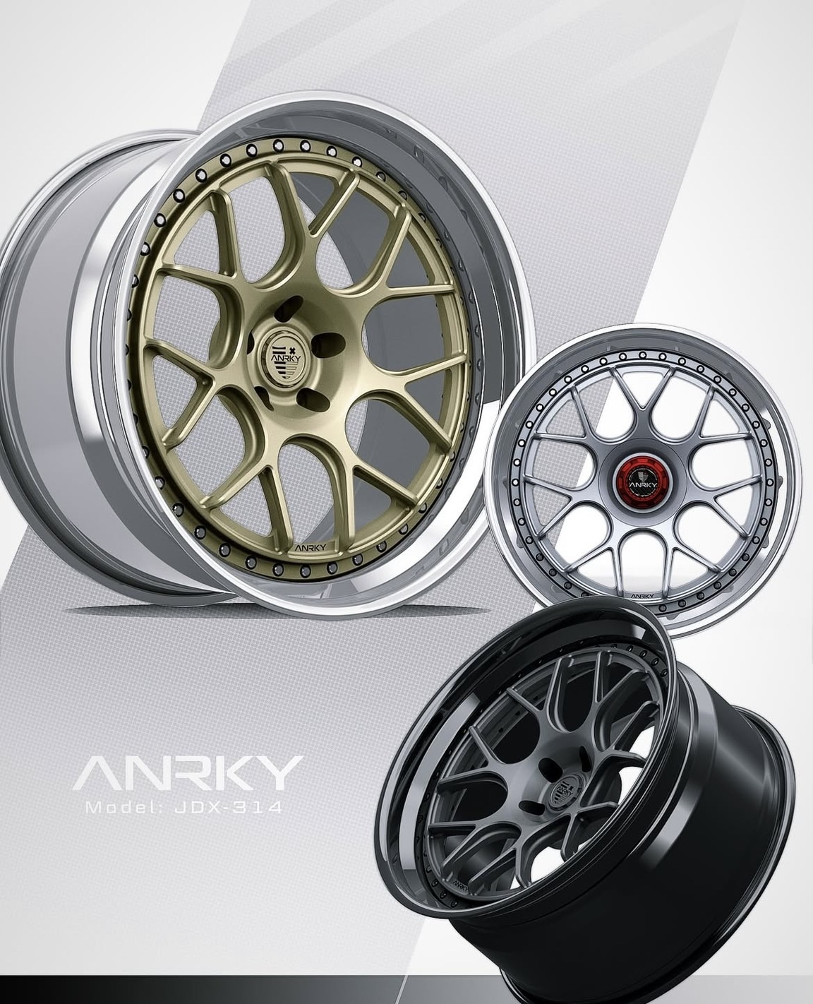 アナーキー　ANRKY JDX 新作　鍛造 FORGED 3ピース　22インチ　フェラーリ　ランボルギーニ　マクラーレン　ベンツ