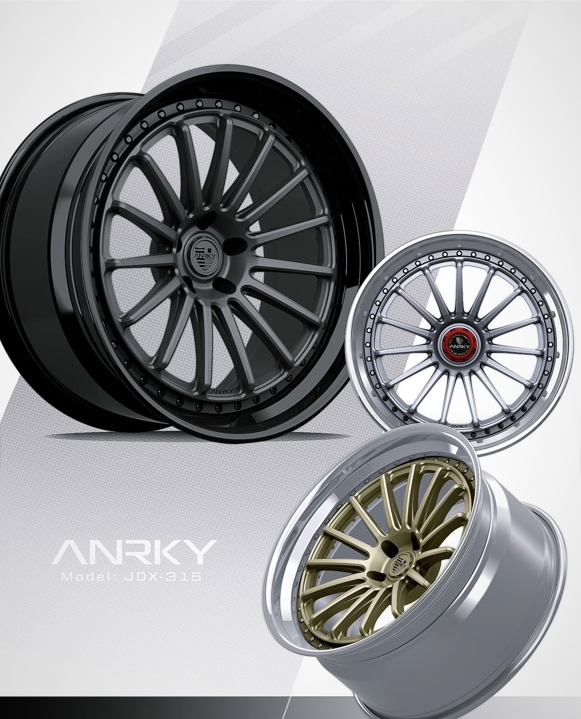 アナーキー　ANRKY JDX 新作　鍛造 FORGED 3ピース　22インチ　フェラーリ　ランボルギーニ　マクラーレン　ベンツ