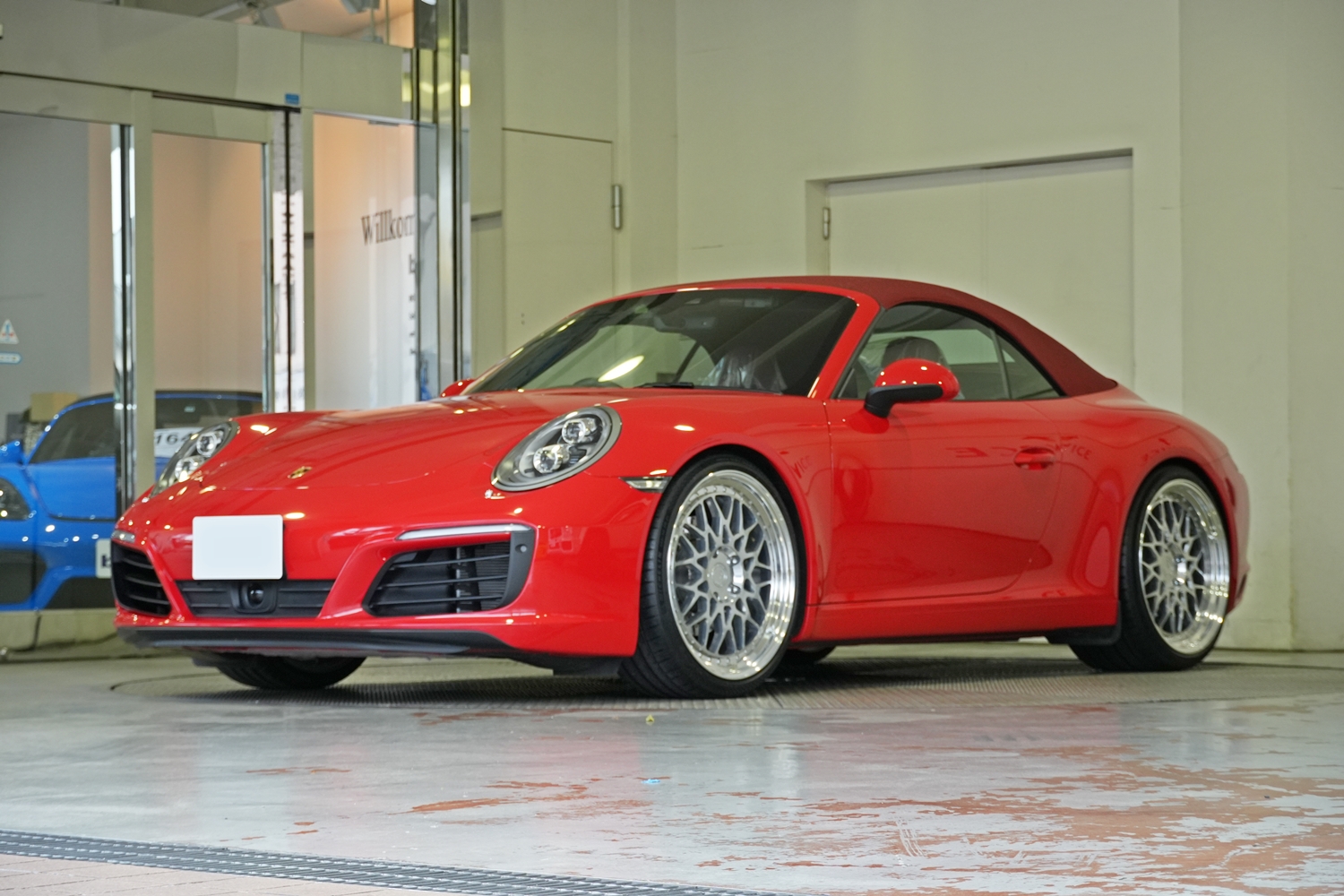 ポルシェ　カスタム　991　911　カレラ　カブリオレ　ローダウン　ダウンサス　ホイール　21インチ　鍛造ホイール